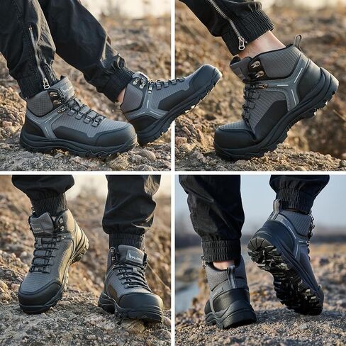 Waterproof Steel Toe Boots for Men Wide Width Slip Resistant Work Shoes Lightweight Non Slip Safety Sneakers Construction Composite Toe Working Footwear in Saudi Arabia