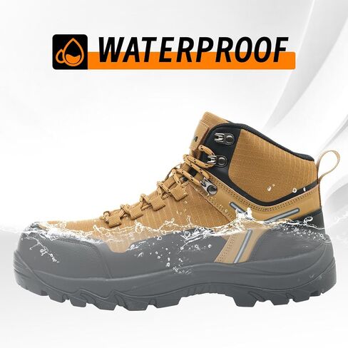 Waterproof Steel Toe Boots for Men Wide Width Slip Resistant Work Shoes Lightweight Non Slip Safety Sneakers Construction Composite Toe Working Footwear in Saudi Arabia