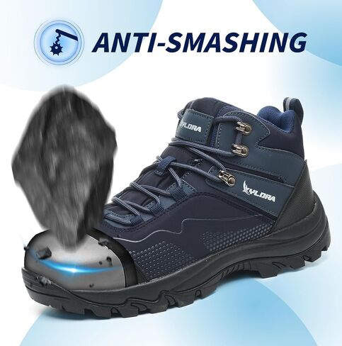 Waterproof Steel Toe Boots for Men Wide Width Non Slip Work Boots Lightweight Slip Resistant Safety Shoes Indestructible Construction Composite Toe Sneakers in Kuwait
