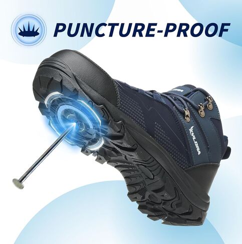 Waterproof Steel Toe Boots for Men Wide Width Non Slip Work Boots Lightweight Slip Resistant Safety Shoes Indestructible Construction Composite Toe Sneakers in Kuwait