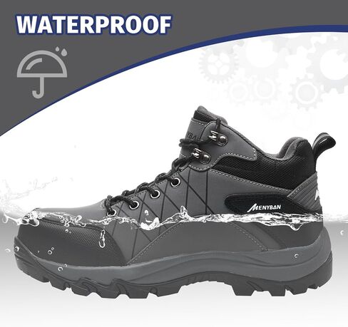 Steel Toe Boots for Men Waterproof Wide Width Slip Resistant Safety Toe Sneakers Puncture Proof Durable Construction Work Shoes for Outdoor Industrial Use in Saudi Arabia