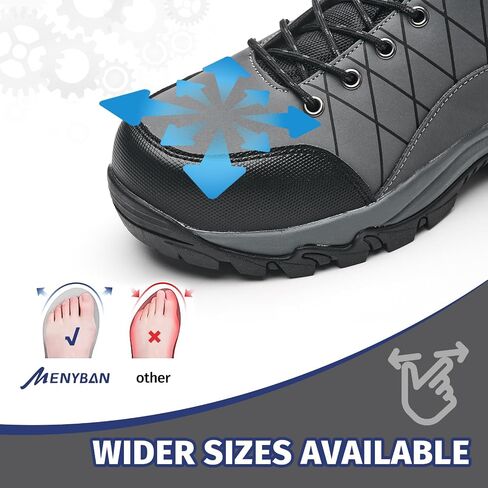 Steel Toe Boots for Men Waterproof Wide Width Slip Resistant Safety Toe Sneakers Puncture Proof Durable Construction Work Shoes for Outdoor Industrial Use in Saudi Arabia