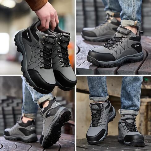 Steel Toe Boots for Men Waterproof Wide Width Slip Resistant Safety Toe Sneakers Puncture Proof Durable Construction Work Shoes for Outdoor Industrial Use in Saudi Arabia