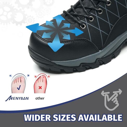 أحذية أصابع القدم الصلب للرجال مقاوم للماء عرض واسعة النزلة مقاومة للأصابع أحذية رياضية أحذية رياضية ثقب دليل على حذاء متين للبناء للاستخدام الصناعي في الهواء الطلق in Kuwait