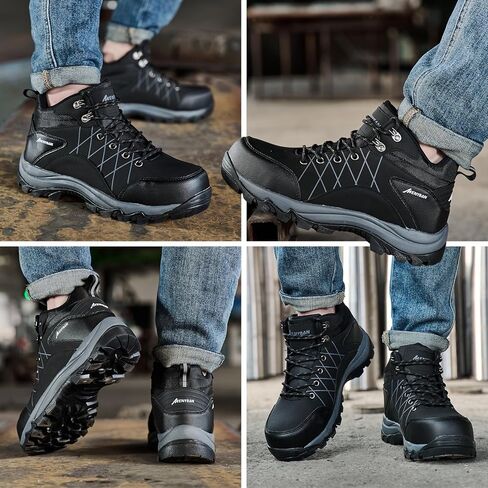 أحذية أصابع القدم الصلب للرجال مقاوم للماء عرض واسعة النزلة مقاومة للأصابع أحذية رياضية أحذية رياضية ثقب دليل على حذاء متين للبناء للاستخدام الصناعي في الهواء الطلق in Kuwait