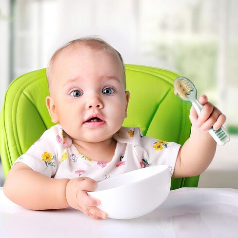 NumNum GOOtensil ما قبل الملاعق × تغذية الصغار | طقم 6 ملاعق أطفال (المرحلة 1 + المرحلة 2) | أدوات التغذية الذاتية المصنوعة من السيليكون للأطفال الصغار خالية من مادة BPA | للأطفال بعمر 6 أشهر فما فوق، مجموعة هدايا - حقيبة سفر + 6 ملاعق in Kuwait