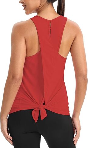 Mippo Workout Tops for Women Open Back Shirts Athletic Gym Clothes Sleeveless Tank Tops Loose Fit in Saudi Arabia
