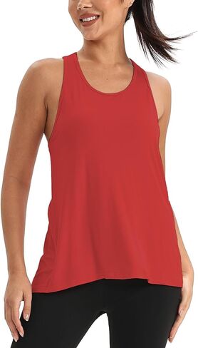 Mippo Workout Tops for Women Open Back Shirts Athletic Gym Clothes Sleeveless Tank Tops Loose Fit in Saudi Arabia