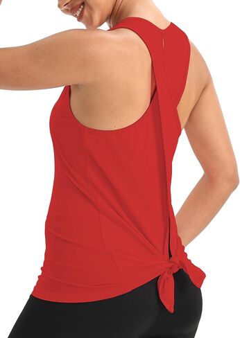 Mippo Workout Tops for Women Open Back Shirts Athletic Gym Clothes Sleeveless Tank Tops Loose Fit in Saudi Arabia