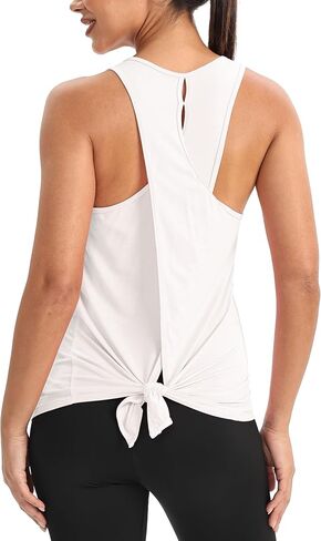 Mippo Workout Tops for Women Open Back Shirts Athletic Gym Clothes Sleeveless Tank Tops Loose Fit in Saudi Arabia
