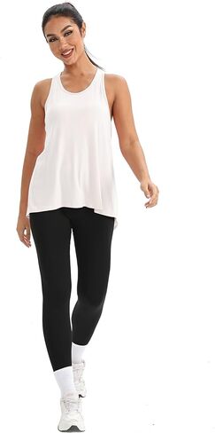 Mippo Workout Tops for Women Open Back Shirts Athletic Gym Clothes Sleeveless Tank Tops Loose Fit in Saudi Arabia