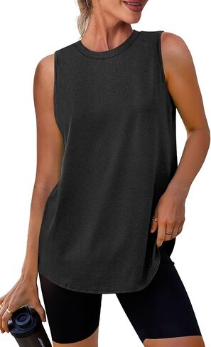 Womens Workout Tank Tops Lightweight Sleeveless Shirts for Women Loose Fit Tops for Athletic Running Tennis Yoga in Saudi Arabia