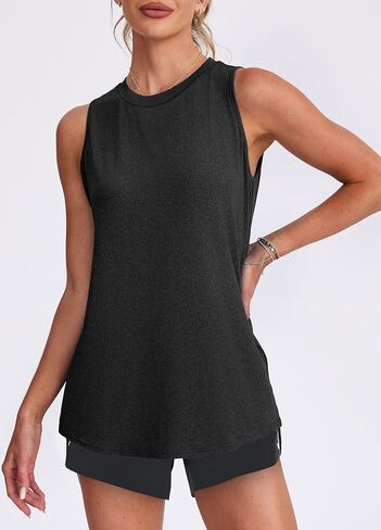 Womens Workout Tank Tops Lightweight Sleeveless Shirts for Women Loose Fit Tops for Athletic Running Tennis Yoga in Saudi Arabia