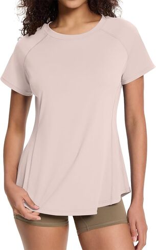Loovoo Workout Tops for Women Loose Fit Breathable Activewear Cool Quick Dry Gym Athletic Tee Top in Saudi Arabia