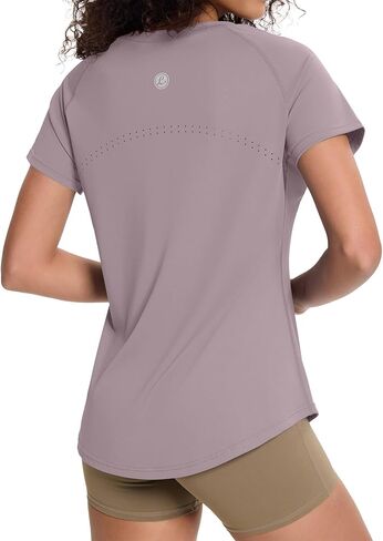 Loovoo Workout Tops for Women Loose Fit Breathable Activewear Cool Quick Dry Gym Athletic Tee Top in Saudi Arabia