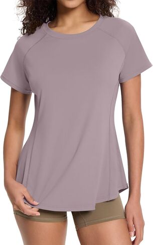 Loovoo Workout Tops for Women Loose Fit Breathable Activewear Cool Quick Dry Gym Athletic Tee Top in Saudi Arabia