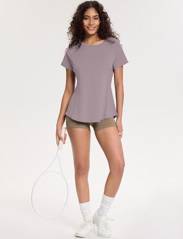 Loovoo Workout Tops for Women Loose Fit Breathable Activewear Cool Quick Dry Gym Athletic Tee Top in Saudi Arabia
