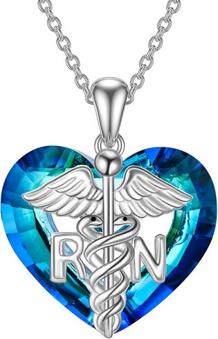 POPKIMI Gifts for Nurse Doctor Caduceus Stethoscope Locket Necklace That Holds Pictures Photo Doctor Nursing Medicine Themed Sterling Silver Nurse Jewelry in Kuwait