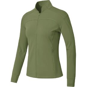 BGOWATU Women's Workout Jacket Lightweight Zip up Running Athletic Jackets with Thumb Holes