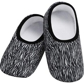 Snoozies Skinnies Slipper Socks Cozy, Foldable Slippers for Women, Non Slip Socks for Travel & Indoors - Bright Daisy