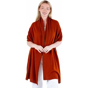 Velanio Cashmere 100% Cashmere Knitted Wrap Pashmina Shawl Extra Large Scarf Stole for Women Travel