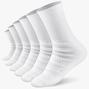 Taiyin 6 Pair Double Sided Tread Non Slip Socks Hospital Socks Slip Stopping Safety Fall Prevention for Bariatric