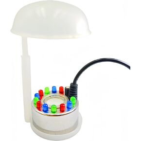 Halloween Party Mist Maker,Ultrasonic Water Pond Fountain Fogger 12 LED Red Yellow and Blue Light Flashes Aluminum Atomizer Air Humidifier for and Rockery Fish Tank Vase Birdbath Deco