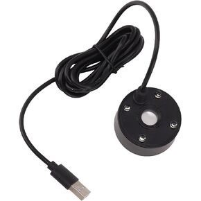 Mist Maker ، Halloween Fog Machine Aluminium Atomizer USB Makerifier Maker ، Fountain Fogger لزخارف الحفلات ، أسماك الصخور ، مزهرية للطيور ، غرفة Office Home Room (Black)