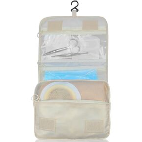 Exquisite Travel Bag for Ostomy and Colostomy Supplies - The Ultimate Choice for Post - Surgery Individuals, Featuring Hanging Setup and Stylish Covers Tailored for Women (Pink)