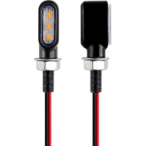 Mini LED إشارات الدوران نارية وميض الدراجة الترابية الإشارات المنعطفات الأمامية الإشارات الإشارات الإشارات العالمية مناسبة لـ Honda Harley Suziki Motorycles (Turn03)