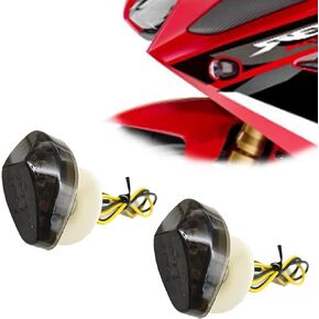 2PCS Flush Mount LED Turn Signals Motorcycle Amber Blinkers, Compatible with Honda CBR600RR CBR1000RR 2004-2007 CBR 600 F4 F4i CBR900 CBR919, Universal 12V Motorcycle Indicators