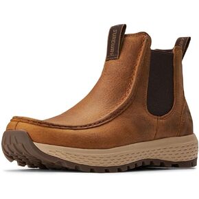 SUREWAY Men's Chelsea Boots,Fashion and Comfort Driving Shoes,Leather Moc Toe Outdoor Work Boots,Slip-Resistant Outsole,EH-Rated,All-Weather Rugged Slip-On Work/Casual/Dress Boots Shoes for Men