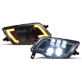 A & UTV PRO LED Headlights Assembly for Honda Pioneer Talon Accessories 2014-2025 Front Head Lights with High Low Beam Lights 2PCS