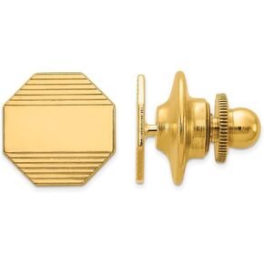 14k Yellow Gold Polished Tie Tac 10.5x10.5mm Wide-Tie Clip for Men