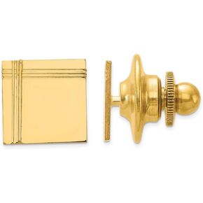 14K الذهب الأصفر المصقول TAC 10x10mm مقطع عريض للرجال