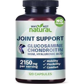 Why Not Natural Glucosamine Chondroitin, MSM, Joint Support Supplements - Knee Pain Joints Health Suppplement