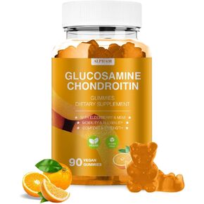 Glucosamine chondroitin Gummies - 3000 ملغ من مكملات دعم المشتركة بين MSM و Elderberry ، والمرونة ، ودعم المناعة المضاد للأكسدة للبالغين والرجال والنساء - 90 Raspberry Gummies