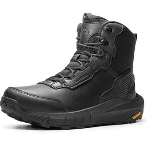 NORTIV 8 Men's Waterproof Tactical Work Boots Cushion Sole Lightweight Leather Combat Boots with Arch Support Non-Slip Military Motorcycle Hiking Boots HydroRange
