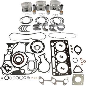 D902 Overhaul Rebuild Kit NO Valves Liners Replacement Compatible with Kubota Engine BX24 BX25 BX1880 Tractor ZD1021 RTV900G9 RTV900R RTV900R6
