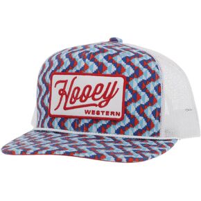 Hooey Lakota Blue White & Red-قبعة القبعات ، مقاس واحد من X-Large