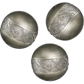 Creative Scents Dublin Brown 3" Decorative Balls - Set of 3 Decorative Balls for Bowls and Vases, Decorative Orbs and Spheres, Home Decor Vase Filler, Spheres for Coffee Table Decor, Dining Room
