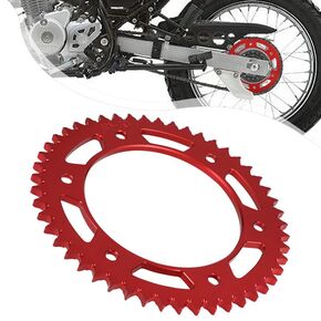 Rear Chain Sprocket for XR150L,428-49T 7075 Aluminum Alloy CNC Dirt Bike Sprocket for XR 150L 2015-2024-Red