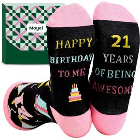 Moyel 21st 18th Birthday Gifts for Girls 18 21 Year Old Girl Gifts Fun Funny Socks for Women