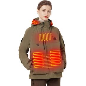 Heated Jackets for Women with 10000mah Battery, Heated Coat for Women Waterproof Windproof Heated Hoodie for outdoor