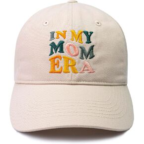 in My Mom Era Hat, Hat Mother's Day Birthday Gifts for Mom from Daughter Son, Embroidered Baseball Hats for Women Cream