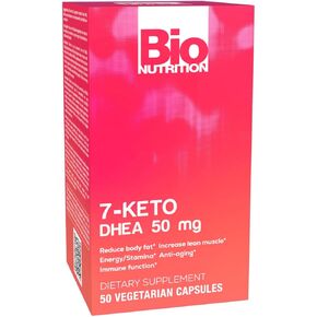 Bio Nutrition 7-Keto 50 Vegetarian Capsules | DHEA 50mg | Promotes Strong Immune Health | Energy & Stamina