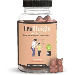 TruHeight Growth Gummies (Watermelon) Natural Growth & Development Supplement for Kids & Teens - Vitamin D, K, Calcium & Ashwaganda - Bone Strength Vitamins - Picky Eater Vitamin for Kids - Ages 5+