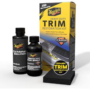Meguiar's Heavy Duty Trim Restoration Kit - Includes a Cleaning Solution to Deep Clean Plastic and Trim and Protective Trim Shield That Delivers Ultra-Durable Protection with UV Blocking Protection