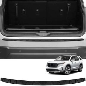 yojojoco rect pumper protector متوافق مع Honda Pilot 2025 2024 2023 الملحقات Matte أسود ABS المواد الخلفية واقي الجذع العتبة