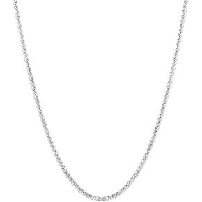 2.5mm/4mm Silver Stainless Steel Wheat Chain Necklace Jewelry for Men